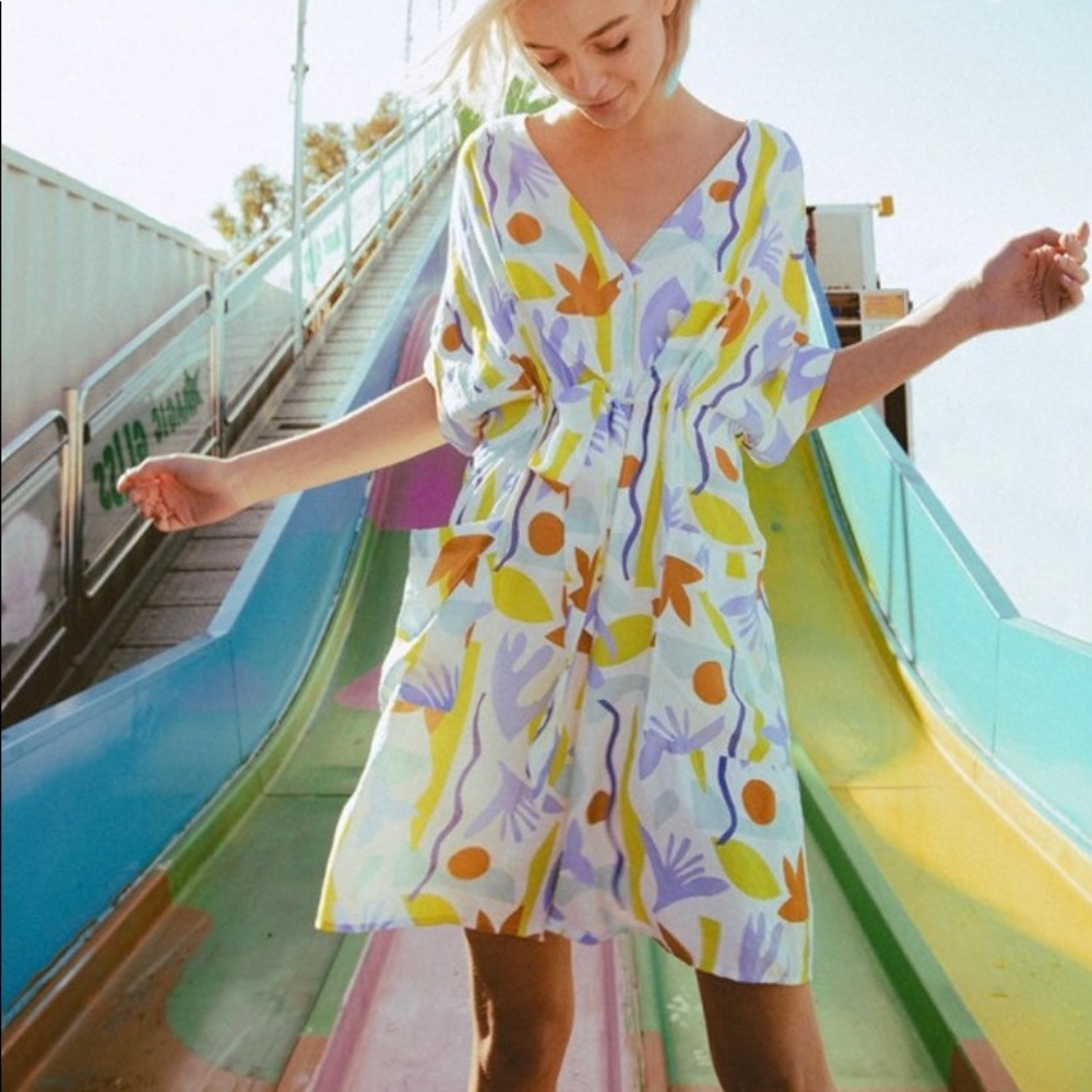 NWT Lili Sidonio Kimono Printed Dress